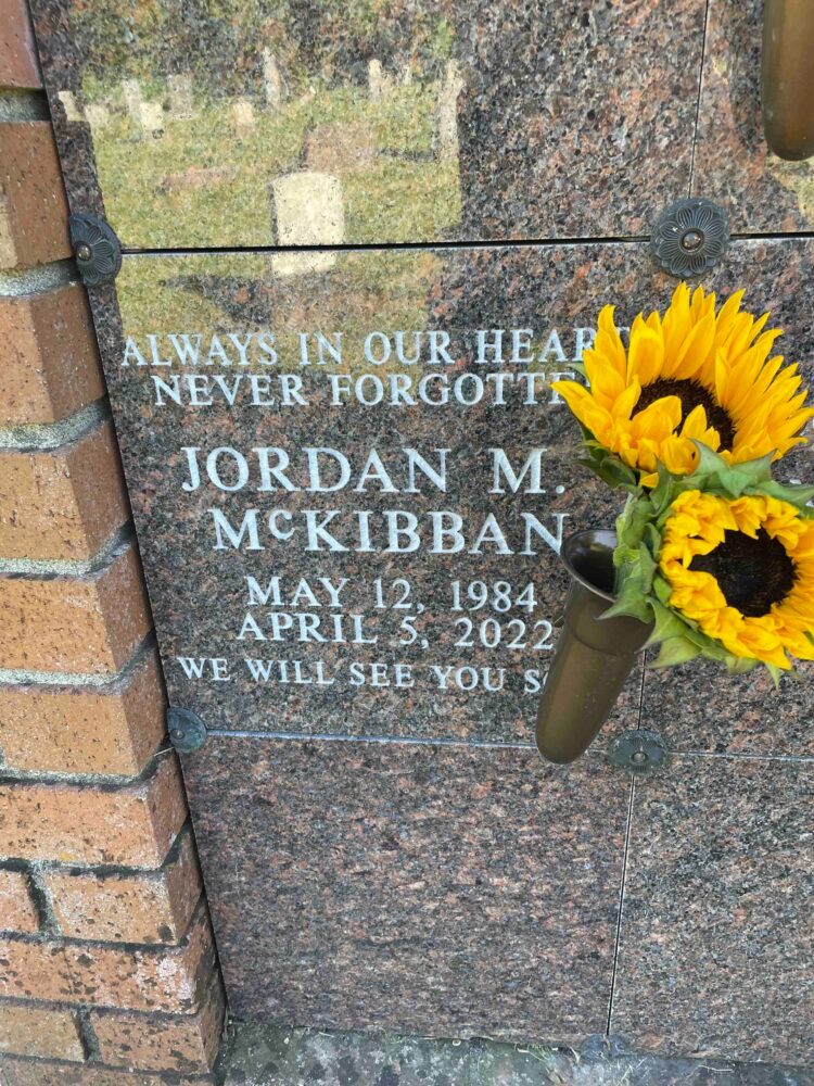 Jordan McKibban’s Grave Stone
