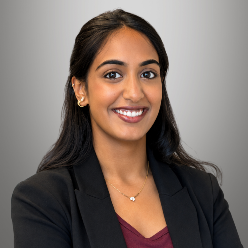 Professional headshot of vaccine injury attorney, Neha Kanagarla.