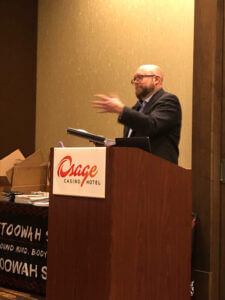 Jeff Nelson presents to the United Keetoowah Housing Department in Tulsa, Oklahoma.