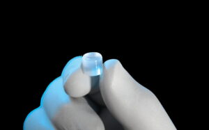 Hand holding a Cartiva Toe Implant